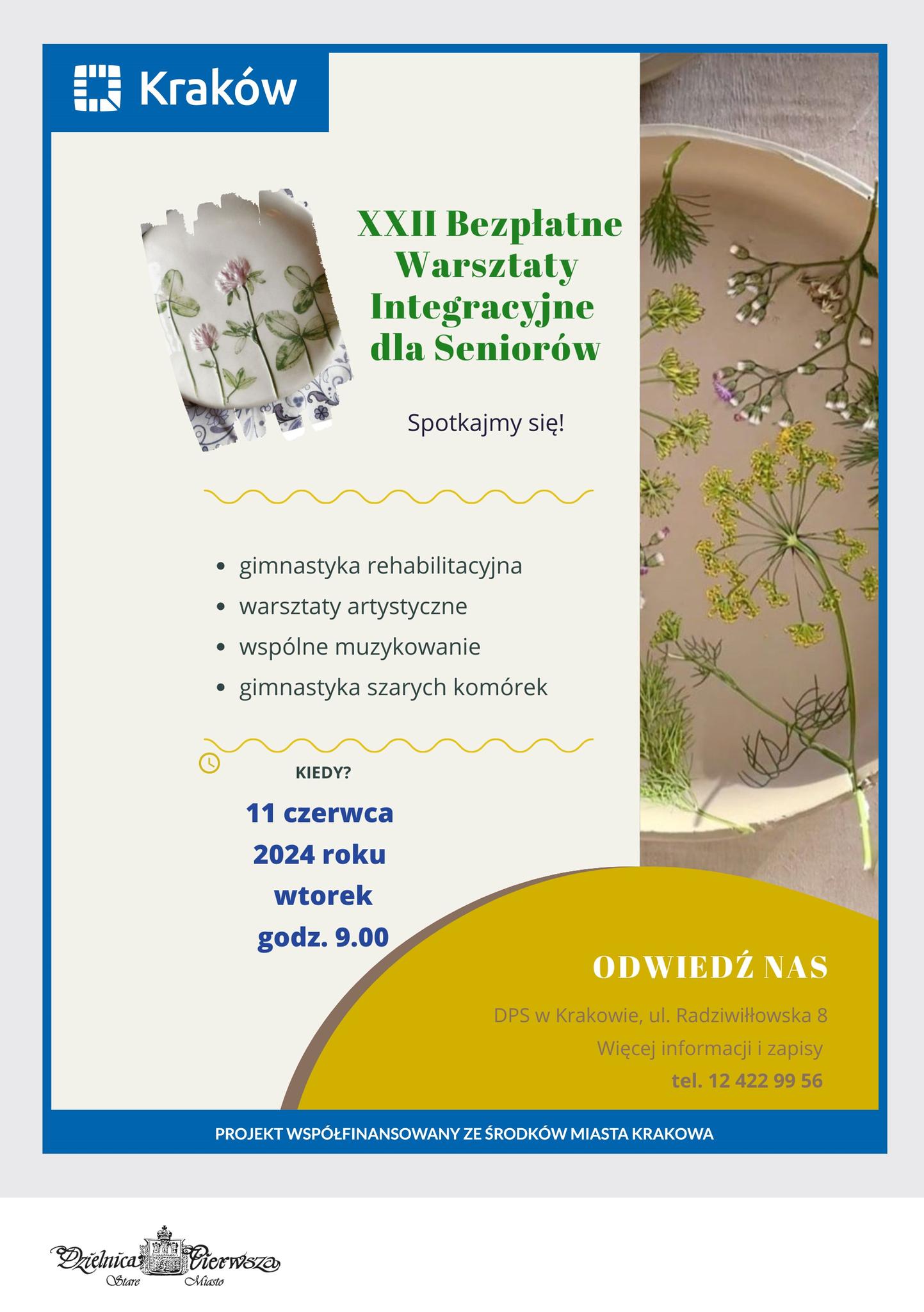 Bezpłatne Warsztaty Integracyjne dla Seniorów z Dzielnicy I