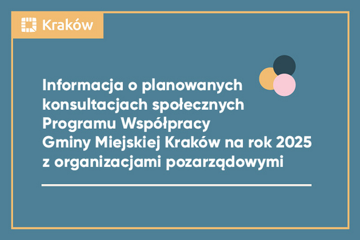 Program Współpracy Gminy Miejskiej Kraków na rok 2025 z organizacjami pozarządowymi