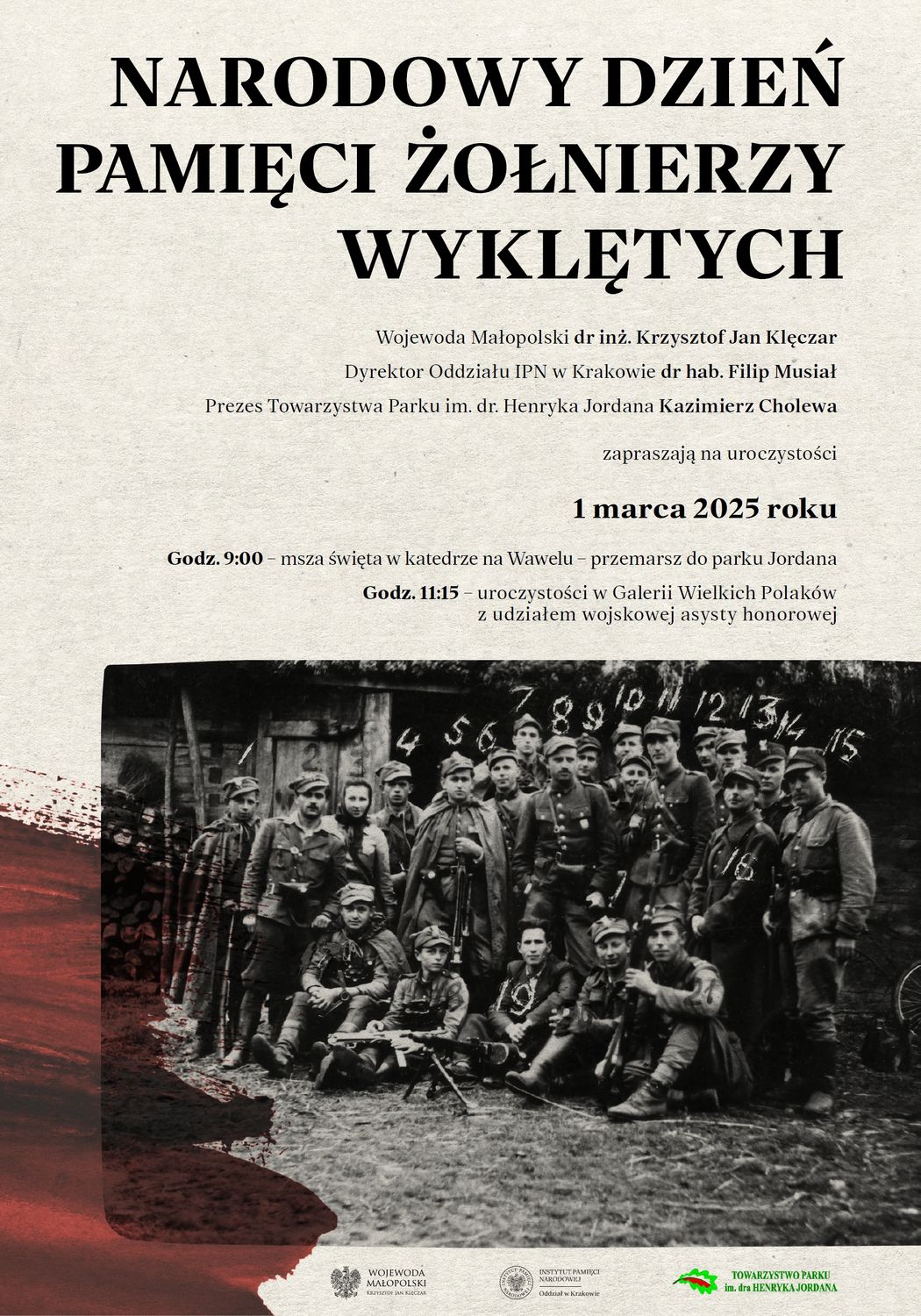 Narodowy Dzień Pamięci Żołnierzy Wyklętych. Uroczystości w Krakowie – 1 marca 2025