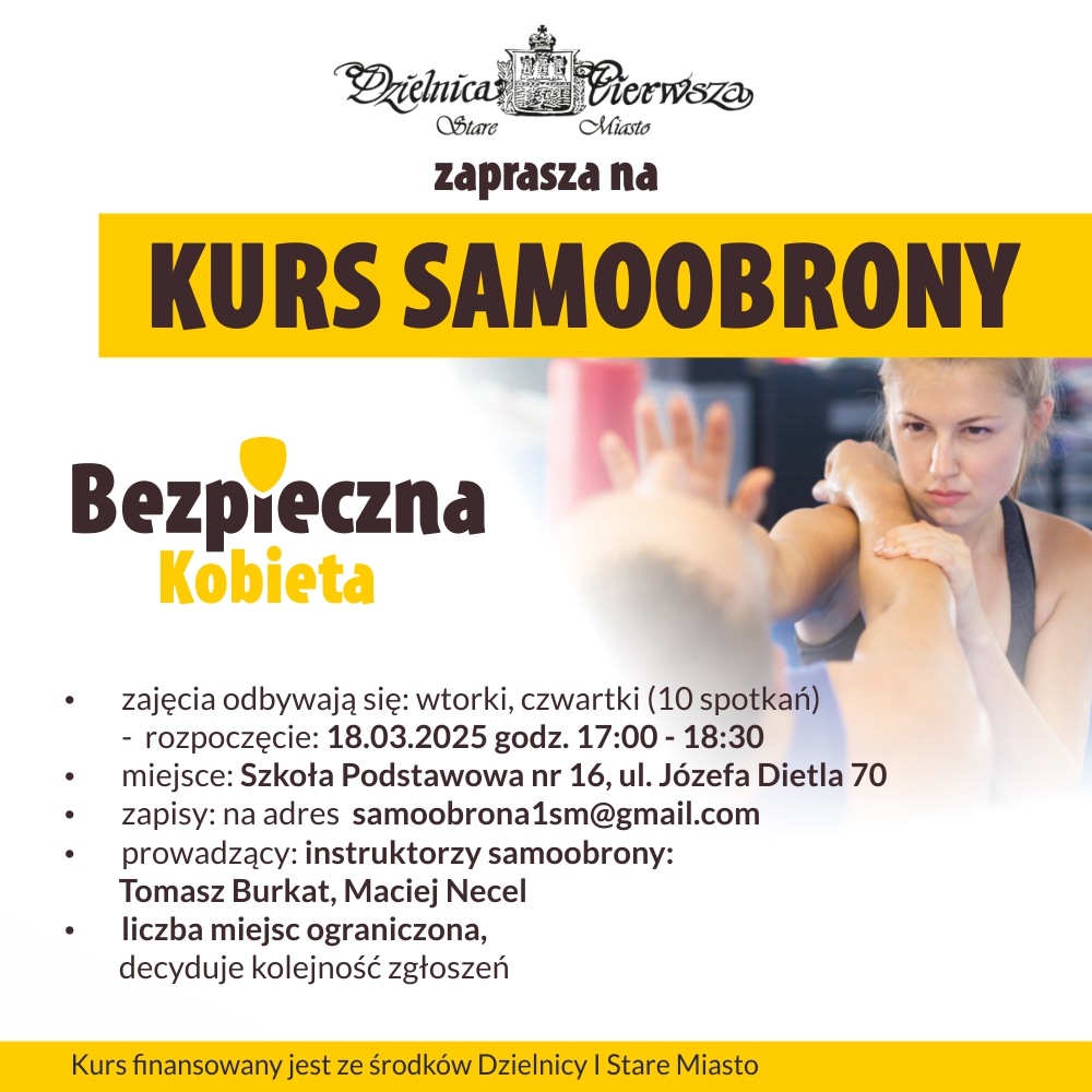 Darmowy kurs samoobrony dla kobiet z Dzielnicy I