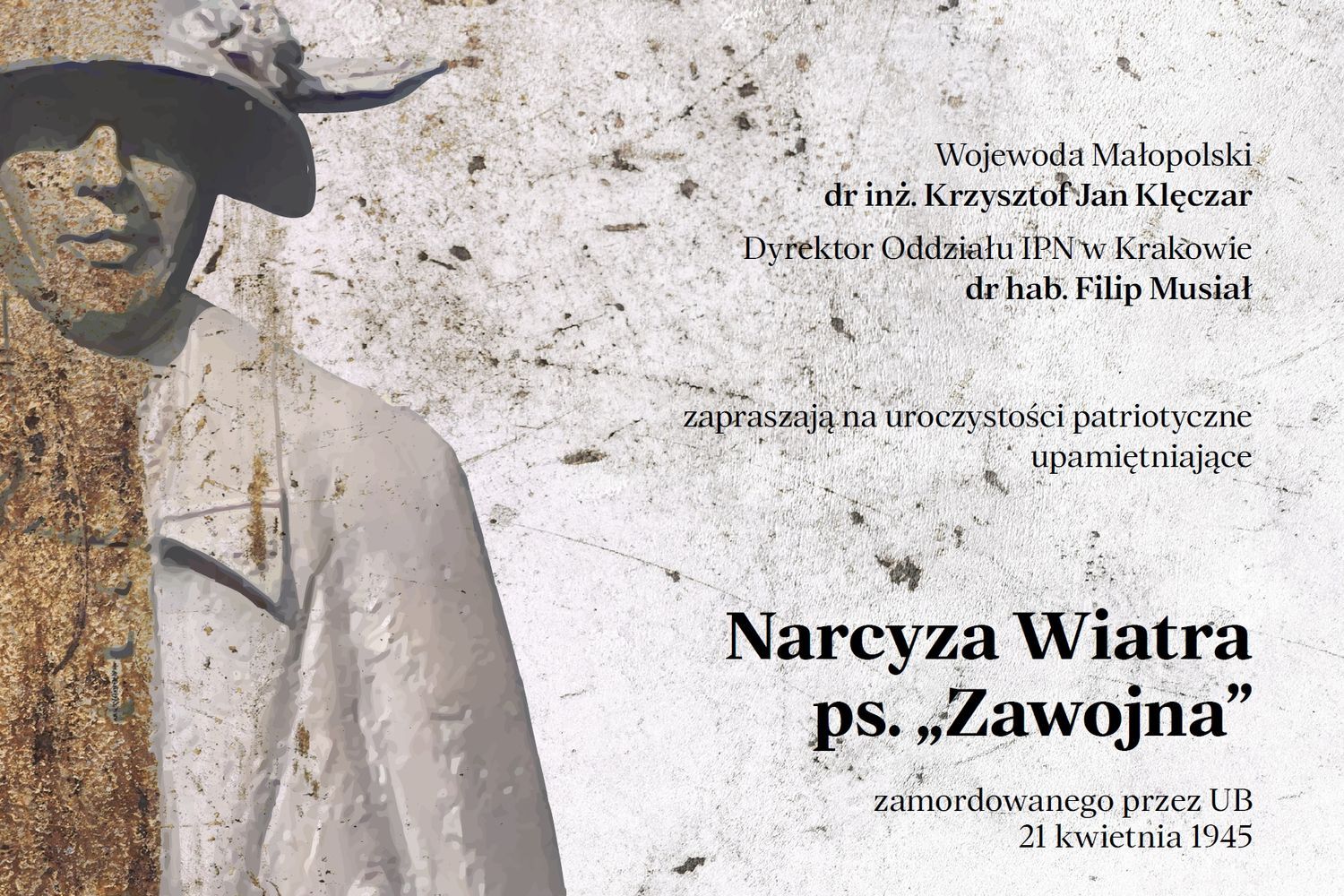 W 80. rocznicą śmierci płk. Narcyza Wiatra „Zawojny” – Kraków, 22 kwietnia 2025