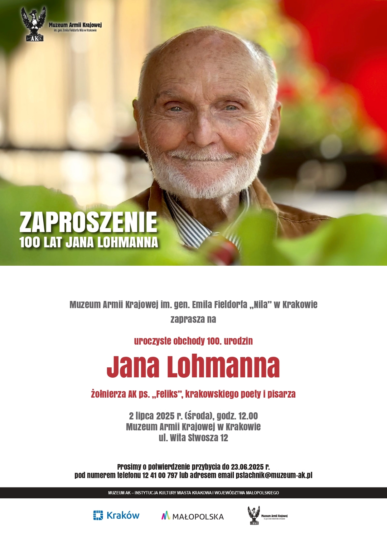 Uroczystość 100. urodzin Jana Lohmanna