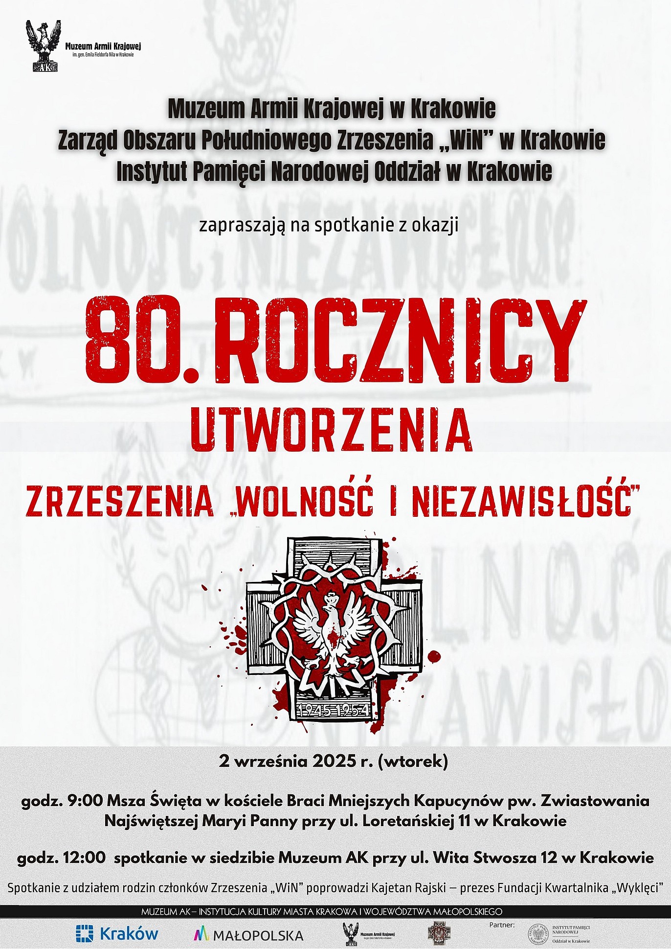 80. rocznica utworzenia Zrzeszenia „Wolność i Niezawisłość” w Muzeum AK