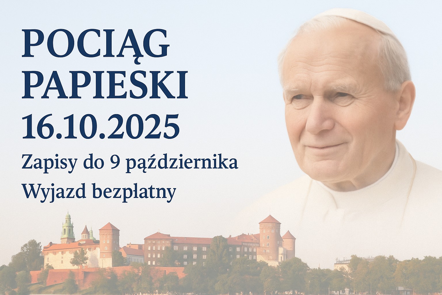 Pociąg Papieski - baner
