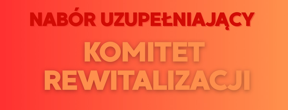 baner: Nabór uzupełniający do Komitetów Rewitalizacji 23.02-16.03.2026 r.