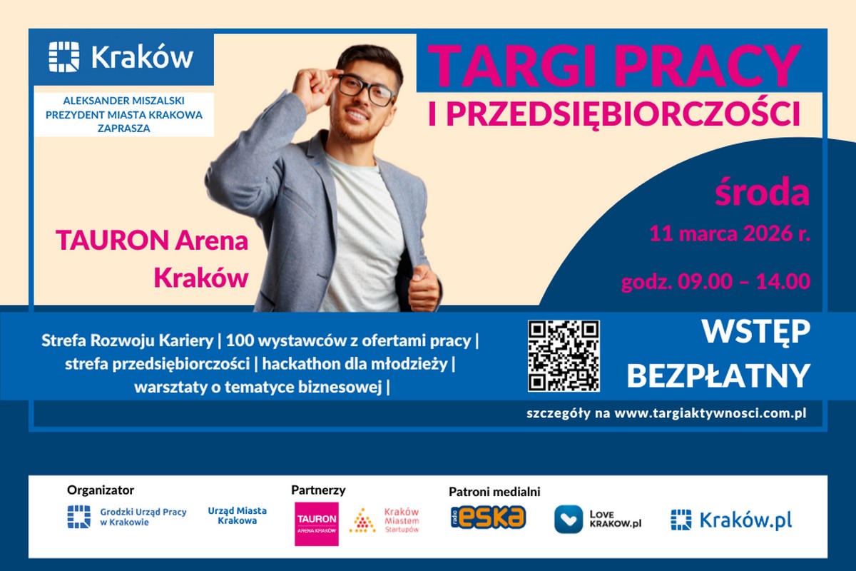 Baner: Targi Pracy i Przedsiębiorczości „Przedsiębiorcza Wiosna”