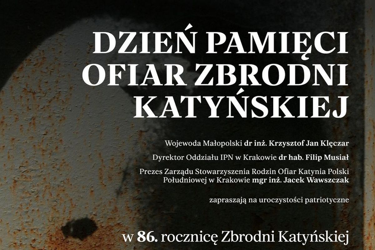 Baner: Dzień Pamięci Ofiar Zbrodni Katyńskiej.