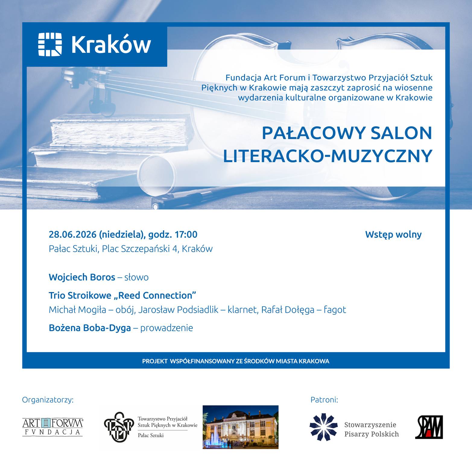 Baner: Pałacowy Salon Literacko-Muzyczny