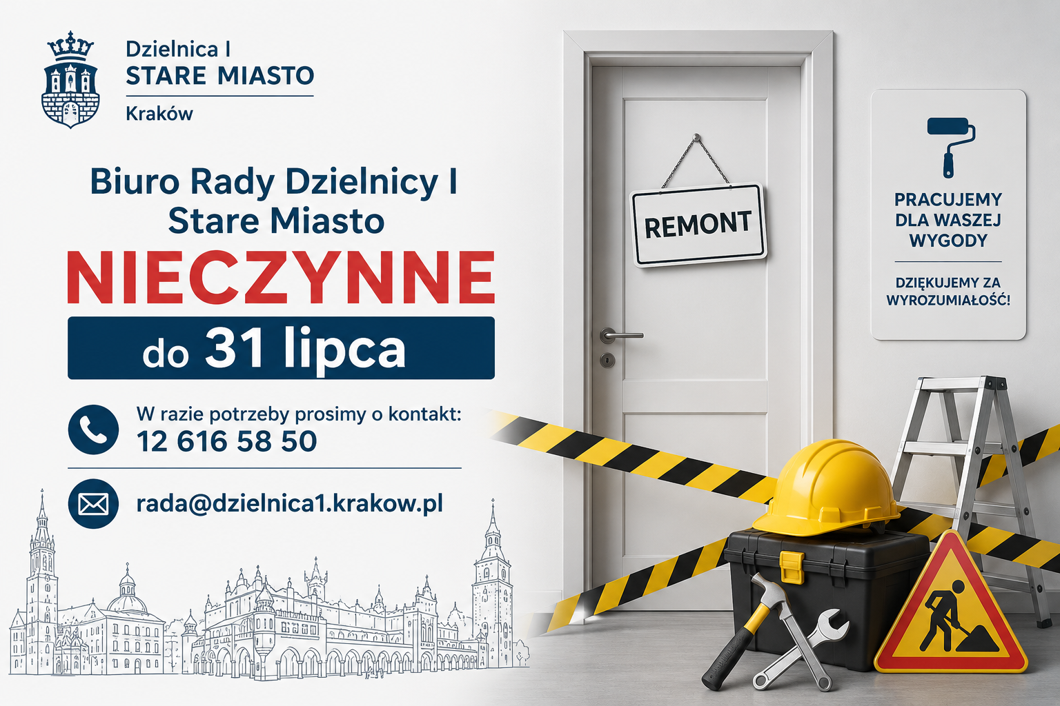 infografika: Remont Biura Rady Dzielnicy I