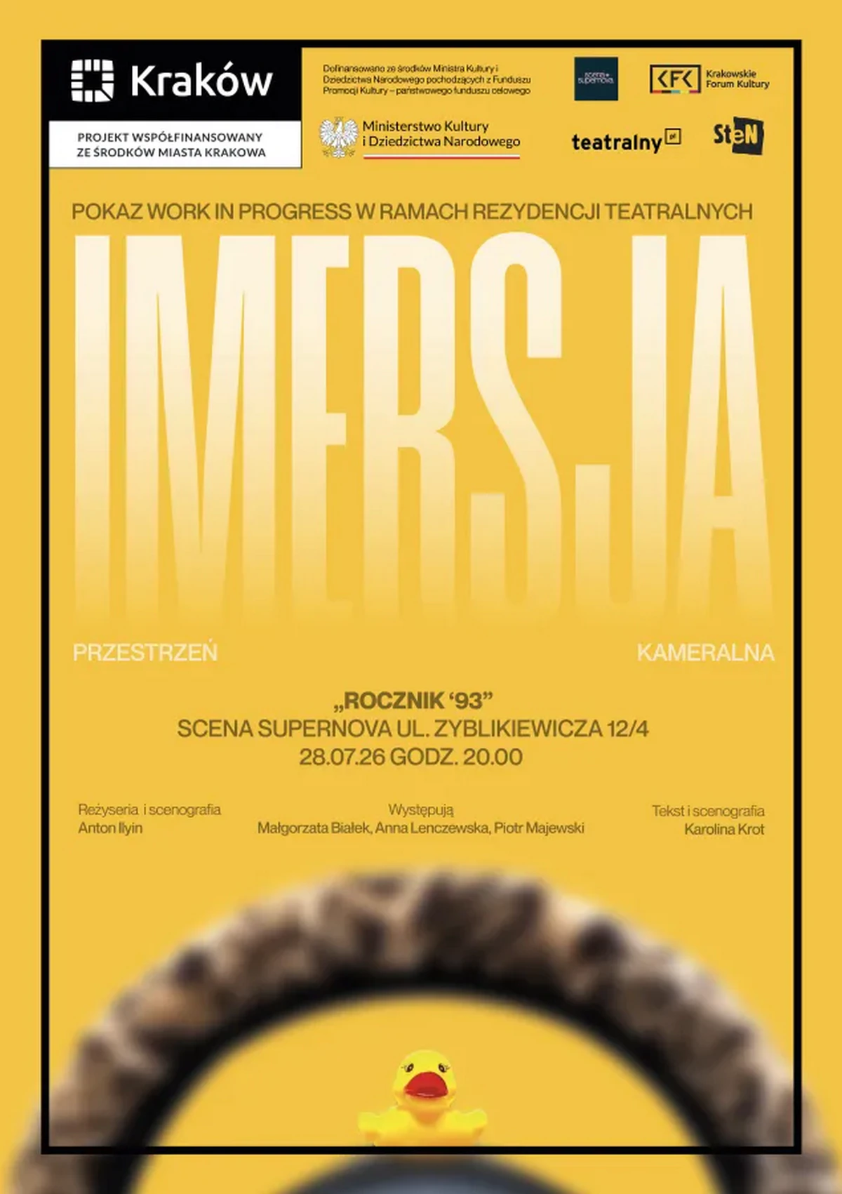 Plakat: „Rocznik ’93” – zajrzyj za kulisy powstawania spektaklu