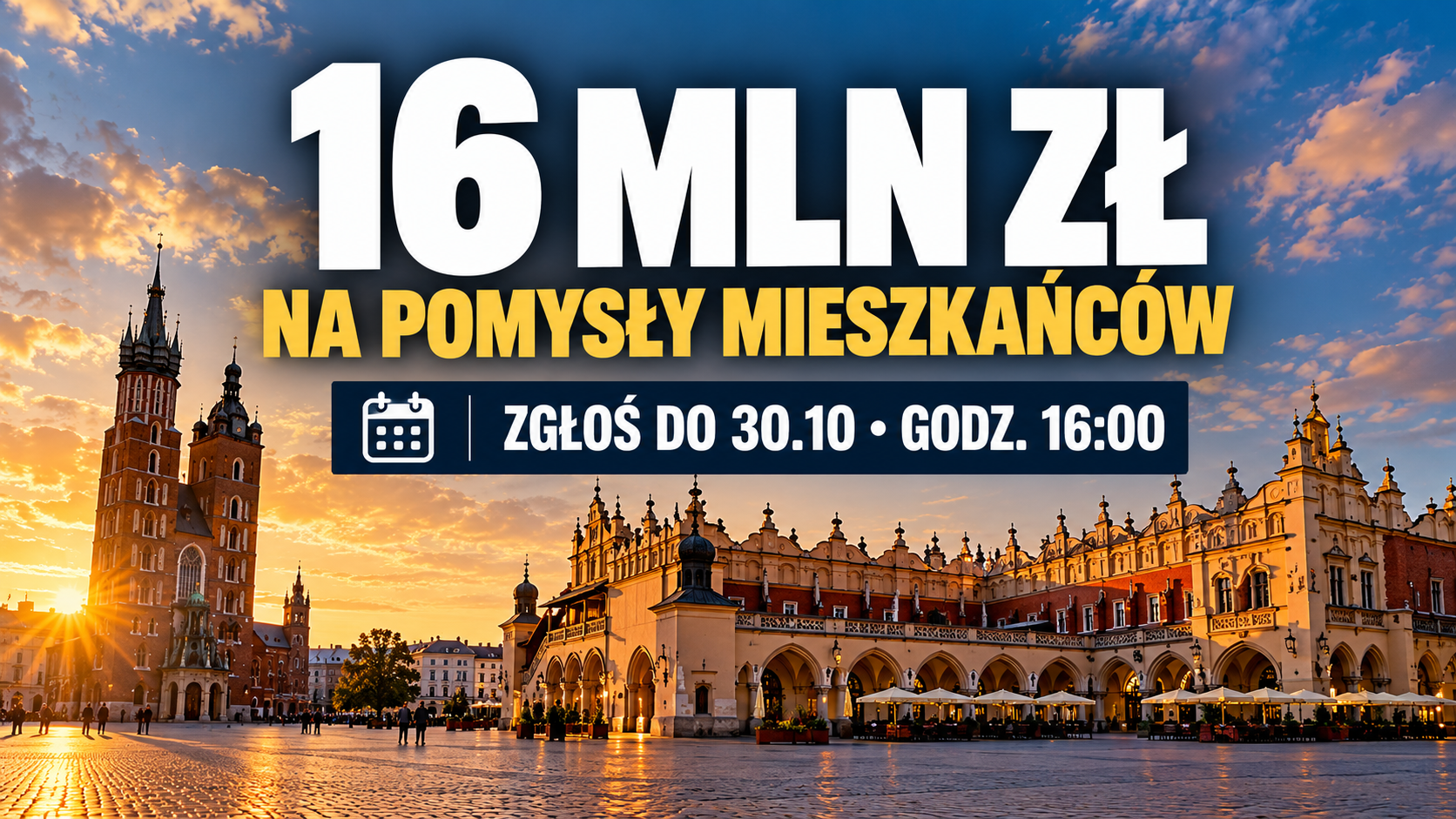 Baner: 16 milionów złotych na pomysły mieszkańców